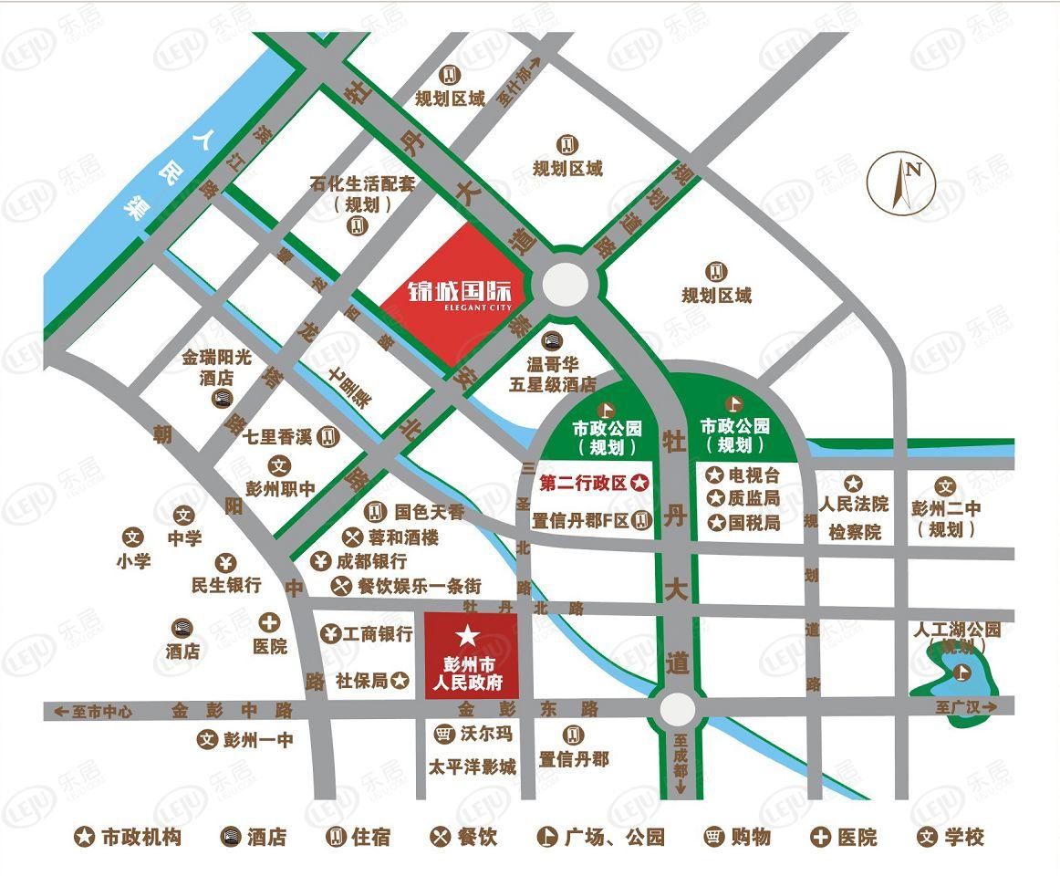 彭州辰兴锦城国际，位于天彭镇牡丹大道与泰安北路交汇处，均价约7860/平米。