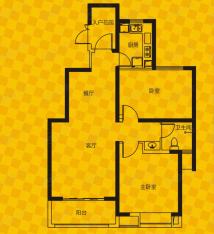 恒生光合城2室2厅1卫户型图