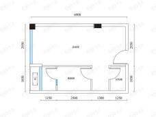 贵通御苑心悦城1室1厅1卫户型图