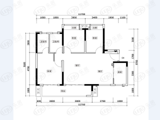 惠州碧桂园城市之光123㎡户型图