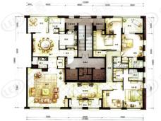 银马公寓房型: 复式;  面积段: 215 －342 平方米;
户型图
