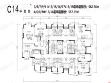 龙缘·聚乐汇C14户型户型图