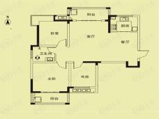 鑫天格林香山3室2厅1卫户型图