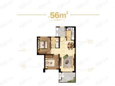 融信上江城E1-02/56平户型户型图