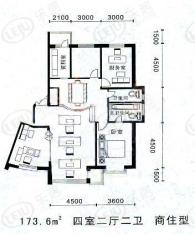 慈芳大厦房型: 三房;  面积段: 173 －173 平方米;户型图