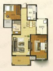 同盛南桥花园2室2厅1卫户型图