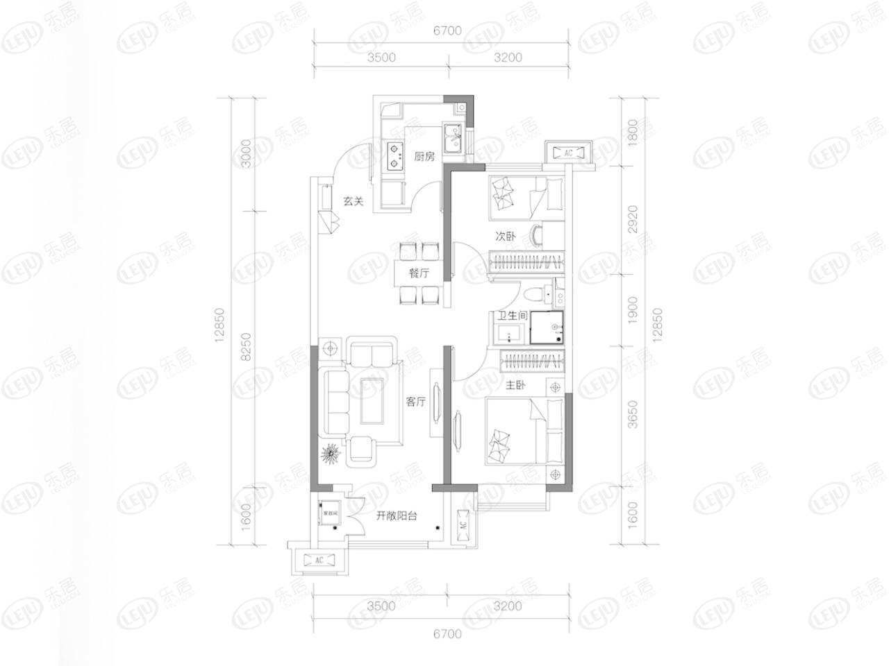 住宅保利·云上待售中 户型面积88~125㎡