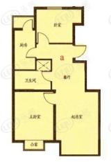 天房雅韵D1-a户型 2室2厅1卫户型图