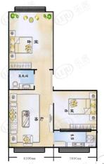 富安居二室一厅一卫 82.09平米户型图