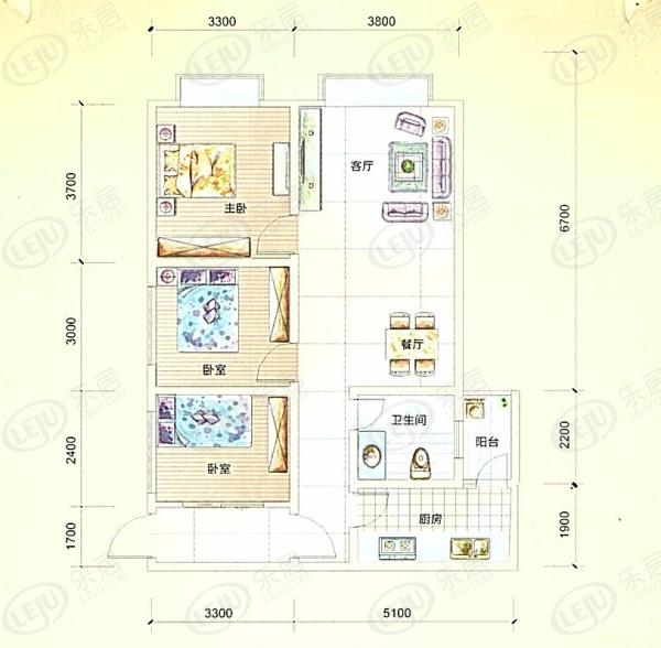 水晶城公寓户型图一览  进来看看吧