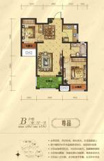 绿地曲江名城2室2厅1卫户型图