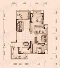 东海阿特豪斯3户型 3室2厅2卫 8栋3号房(标准层) 建面118.84平米户型图