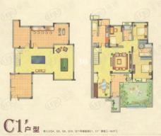 宝龙香槟湖C1户型户型图