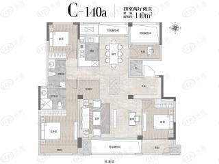 开封星联岚溪府C户型户型图