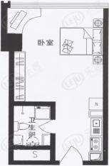 福安中央尚都1室1厅1卫户型图