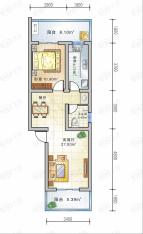 万福安居小区53\\\\54号楼栋A户型户型图