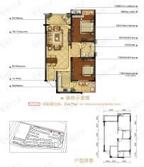 清华园2室2厅1卫户型图