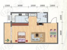 天翔·新新家园(二期)一房一厅一卫-58.55平方米-6套户型图