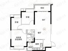 肇庆恒大西江名郡3室2厅1卫户型图