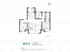 郑北孔雀城3室2厅2卫户型图