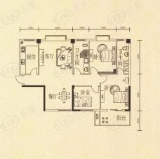 东方京城3室2厅2卫户型图