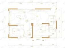 庭瑞时代2室2厅1卫户型图