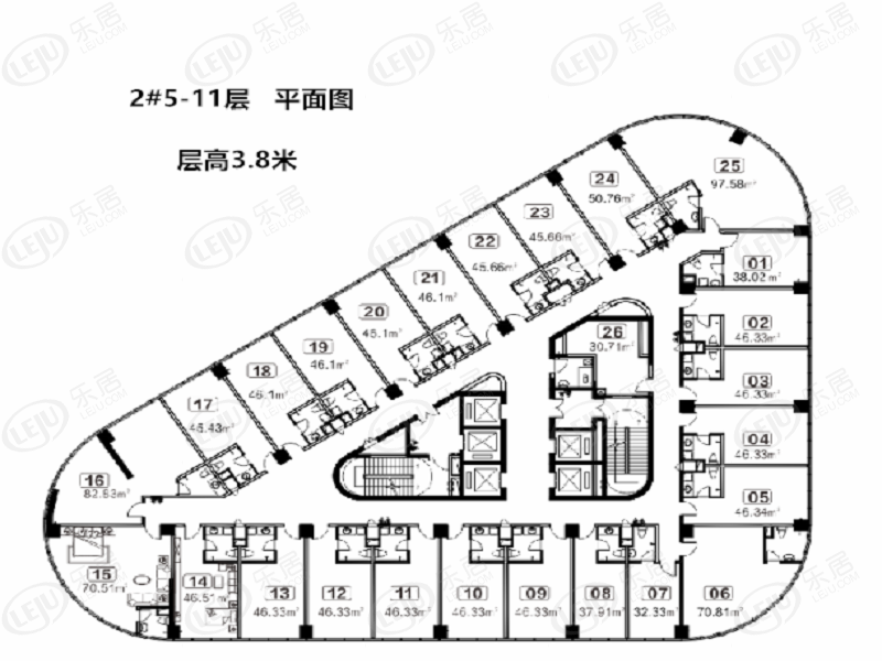 延津县经开商务中心户型图公布 建面为46.33 ㎡