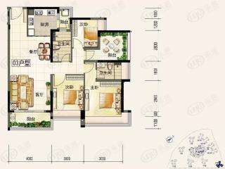 映月湖保利天珺6座03户型户型图