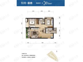 碧水半岛高层住宅：引河-暮春户型图