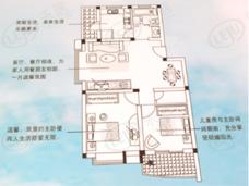 万峰梦湖苑二期房型: 二房;  面积段: 88 －106 平方米;
户型图