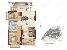 肇庆恒大鼎湖豪庭2室2厅1卫户型图