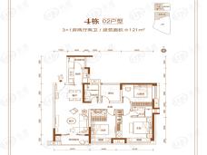 华润置地悦里4栋02户型户型图