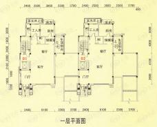 碧桂园山水桃园2室2厅2卫户型图