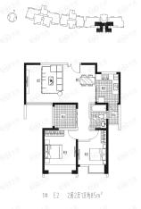 海岸城·郦园1号楼E2户型图