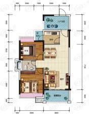 西城公馆1单元02户型户型图