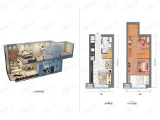 俊发·阳光俊园1室2厅1卫户型图