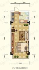 长白山明珠长白山明珠 A1户型 1室1厅1卫49.82平米户型图