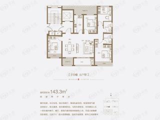 紫御华府A户型户型图