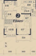 广州时代倾城2栋标准层02房户型图