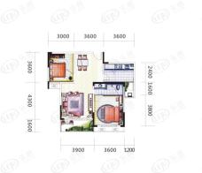 天邦紫金苑05栋L户型户型图