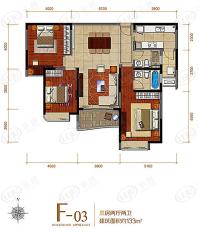 藏龙御景F-03户型户型图