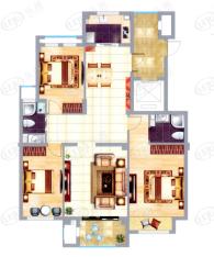 融信新新家园3室2厅2卫户型图
