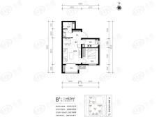 首钢金璟阳光B’户型户型图