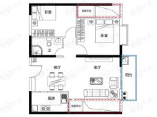 西城时代·西锦里2室2厅1卫户型图