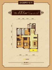 府城铭邸3室2厅2卫户型图