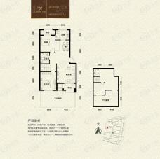 皇家御湾L2＇户型 两室两厅一卫户型图