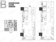 滨海中心B户型37-72平户型图