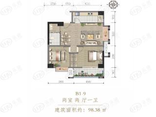 方城明伦花漾美郡B1-9户型户型图