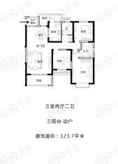 太古光华城3室2厅2卫户型图