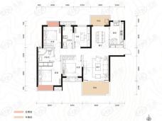 长房云西府4室2厅2卫户型图